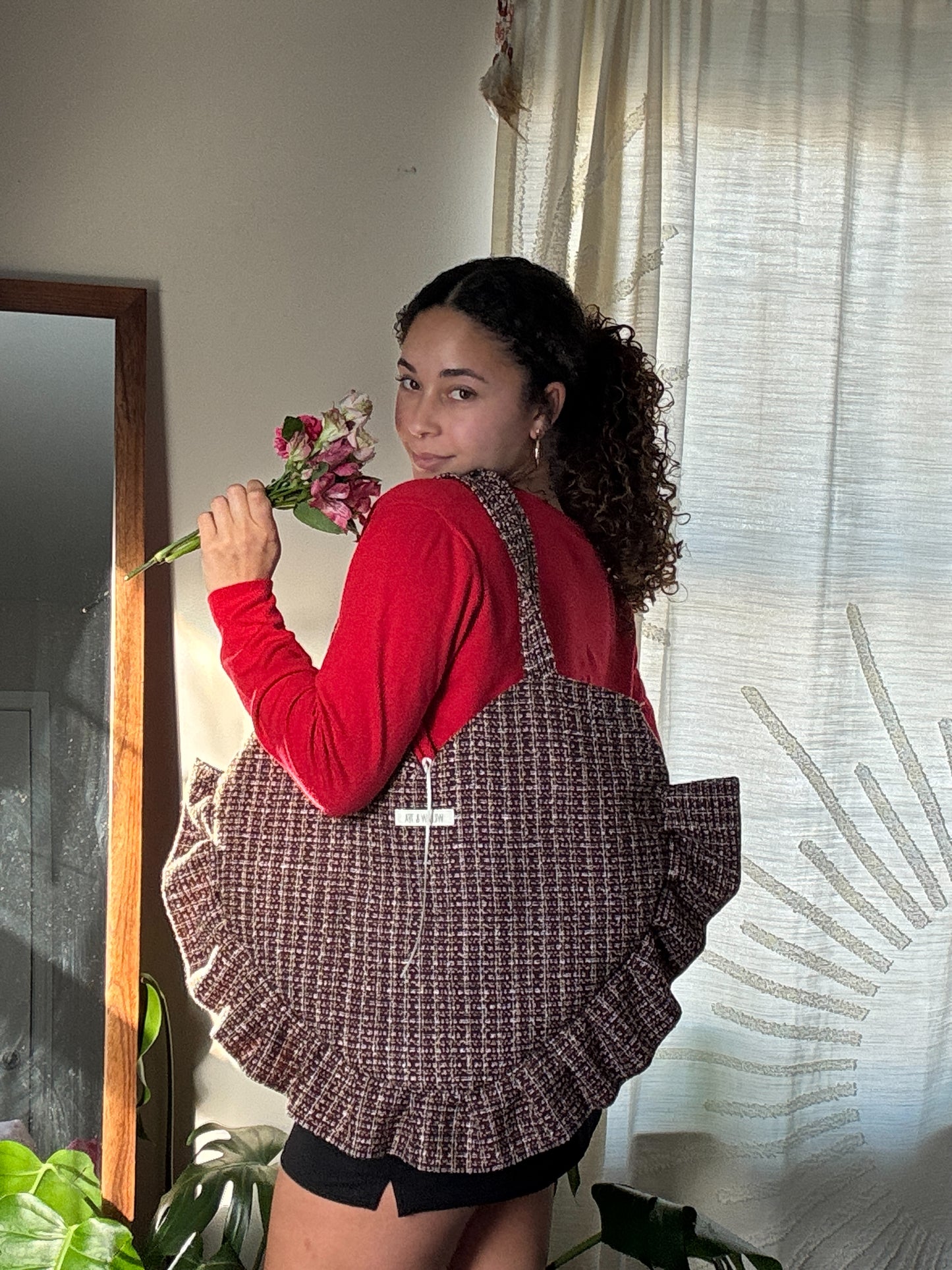 Heart Ruffle Tote