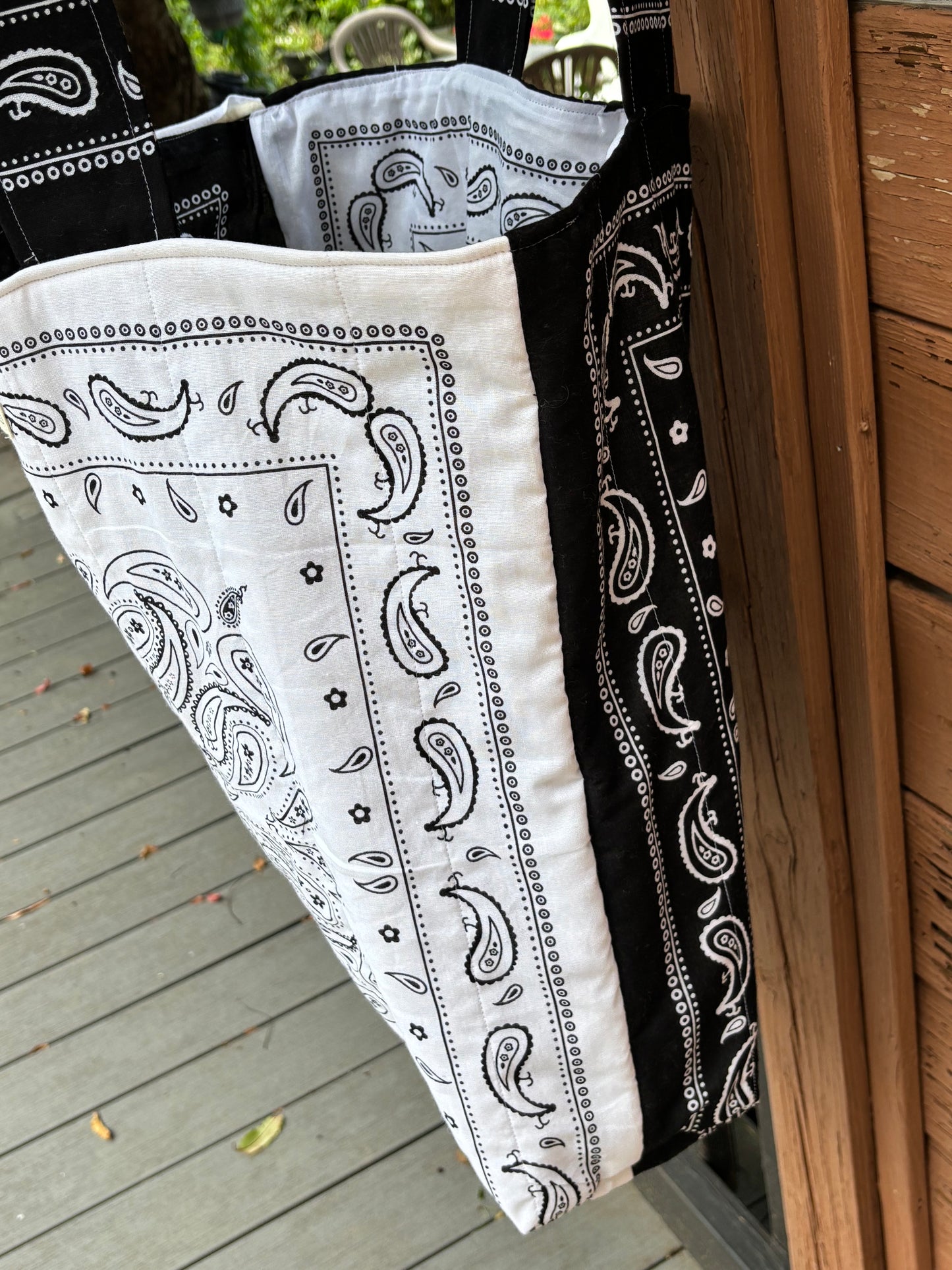 B&W Bandana Tote