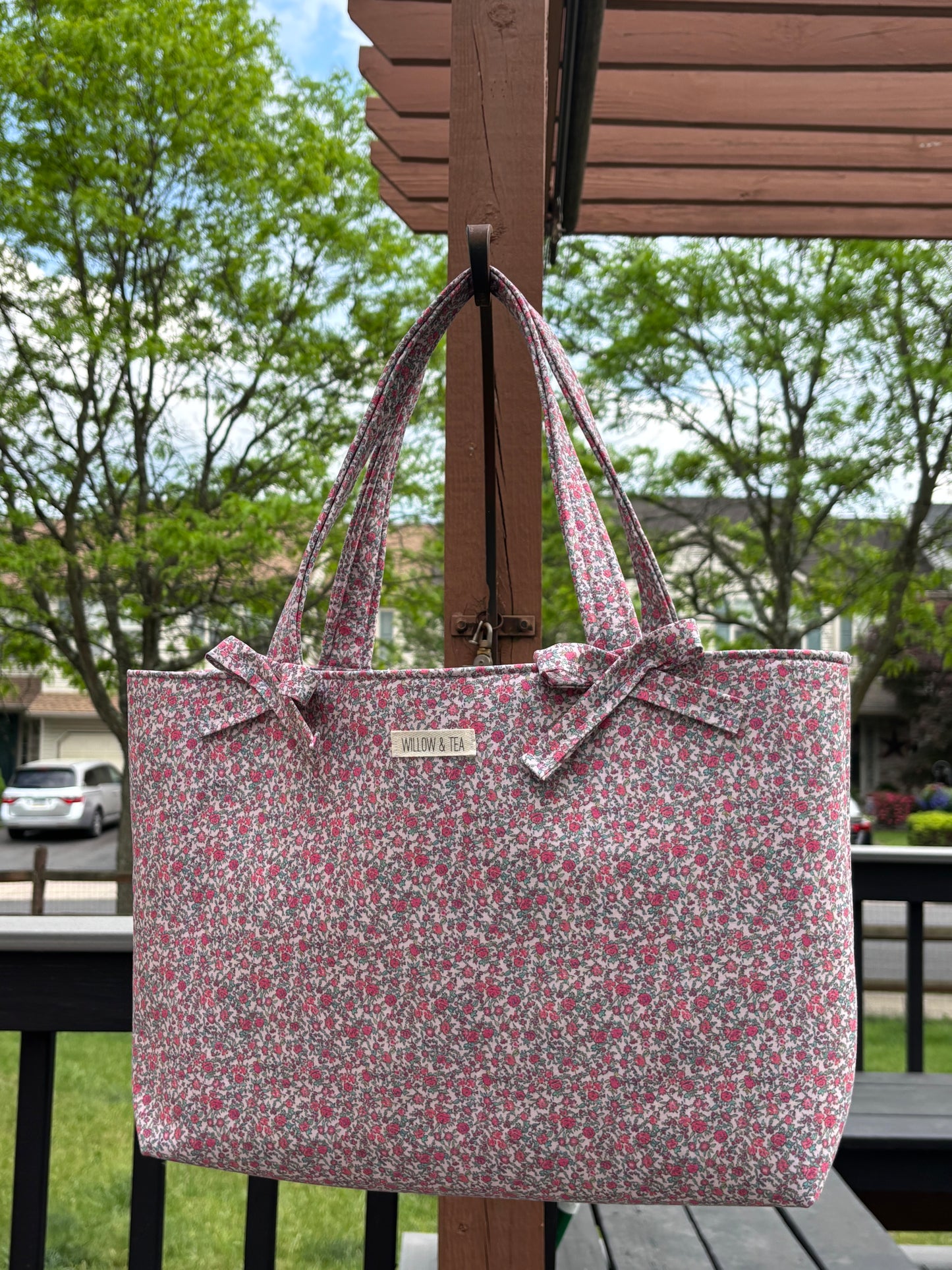 Floral Bow Tote