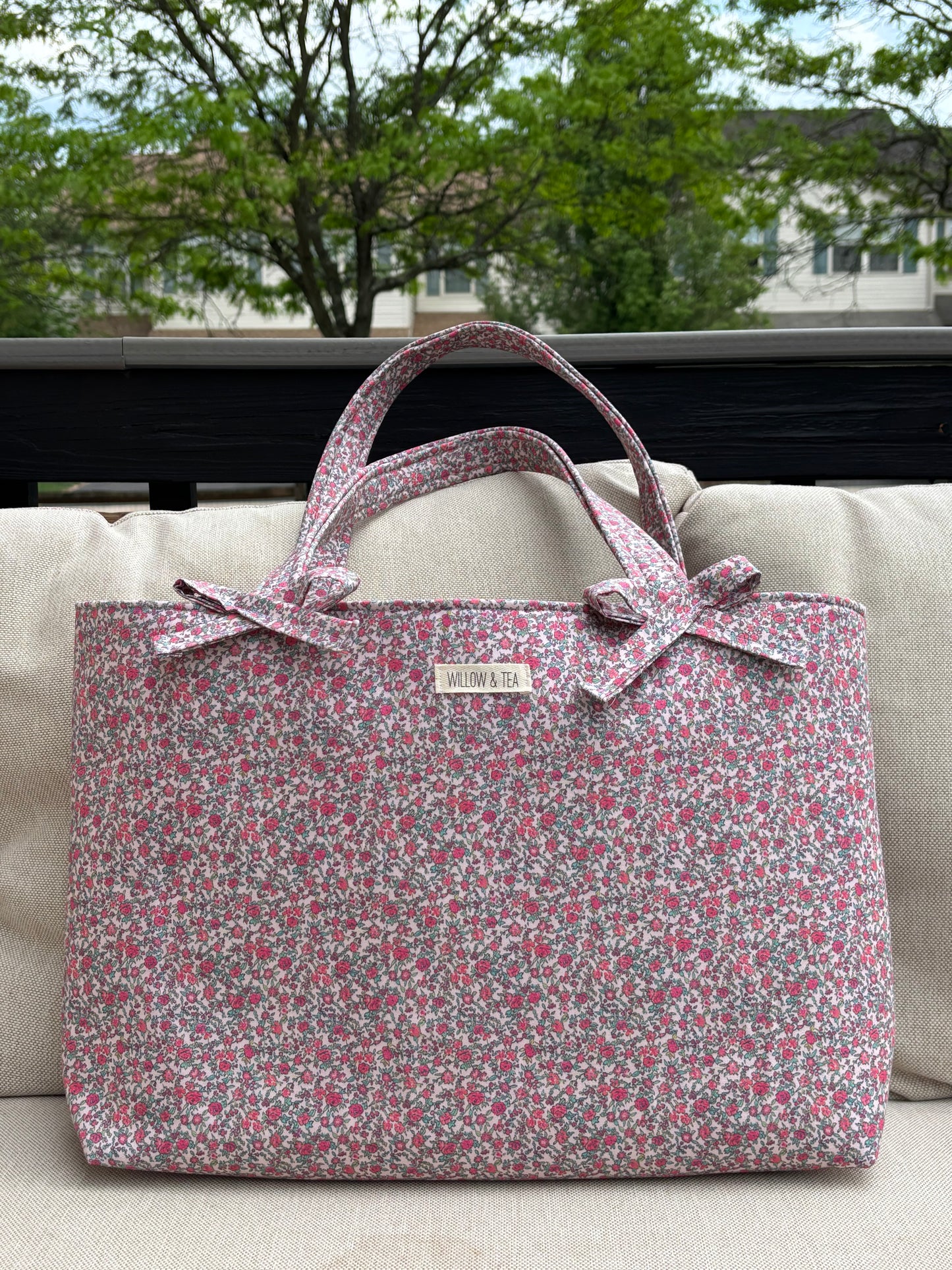 Floral Bow Tote