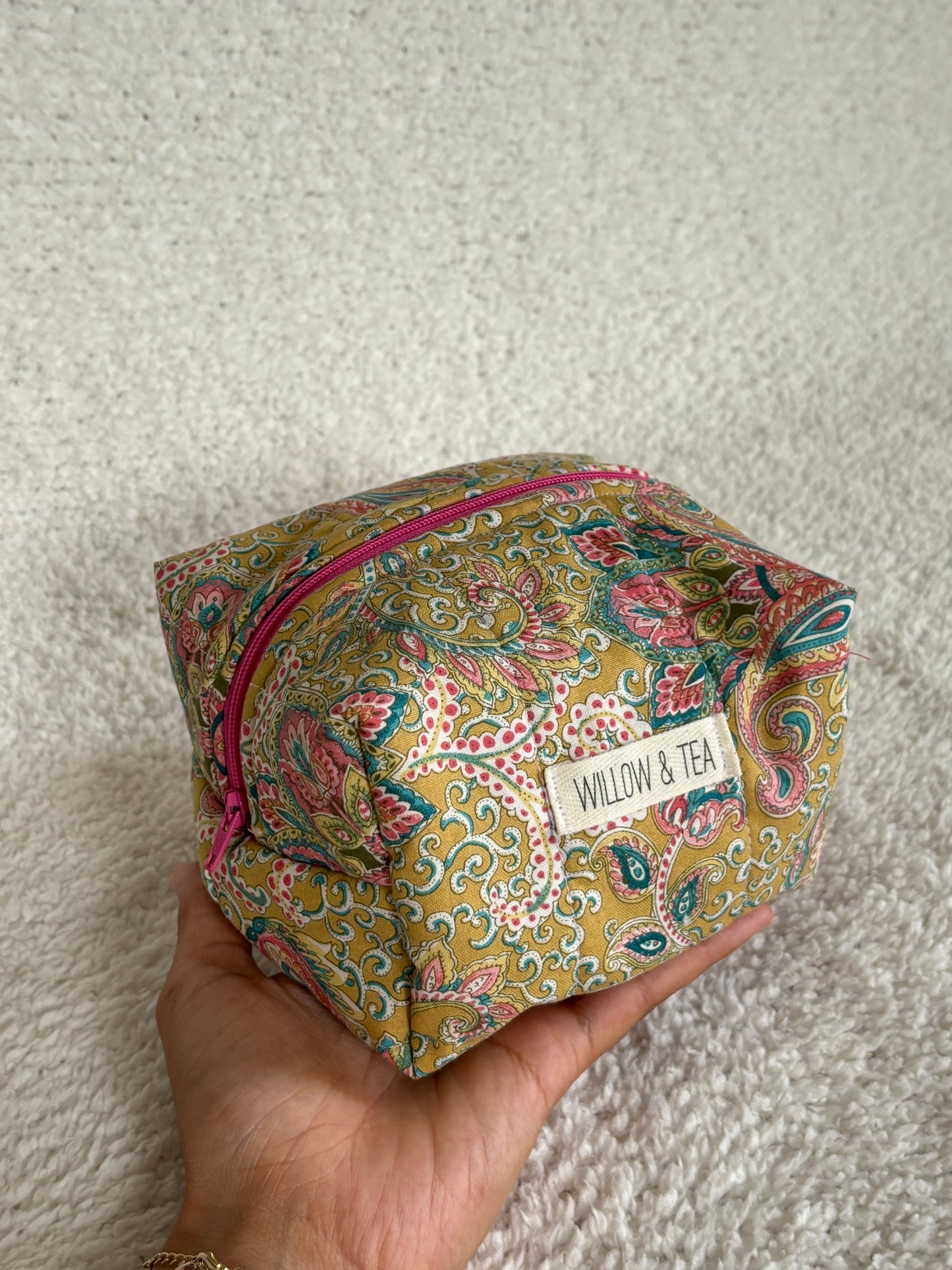 Paisley Boxy Pouch