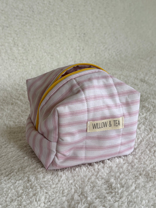Pink Pinstripe Boxy Pouch
