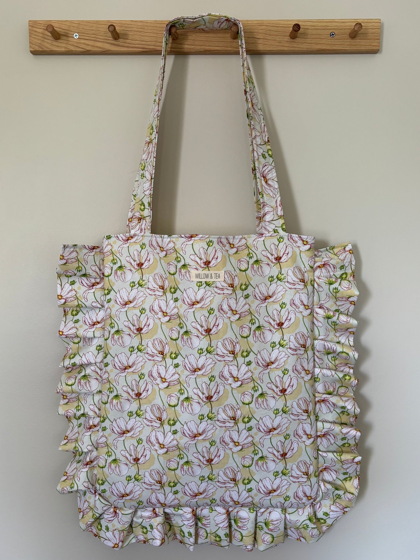 Floral Ruffle Tote